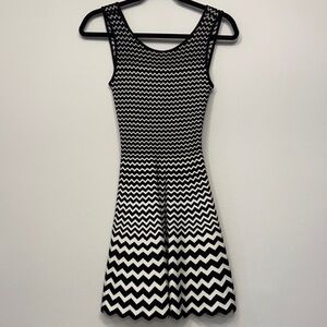NWT Black and White Chevron Dress